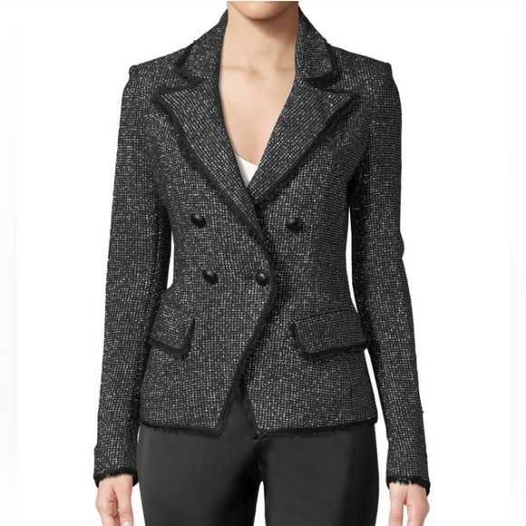 Veronica Beard Jackets & Blazers - Veronica Beard Frisco Black Tweed Blazer Jacket - Size 12